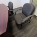 Grey Patterned Guest Chair w/ Sleigh Legs
